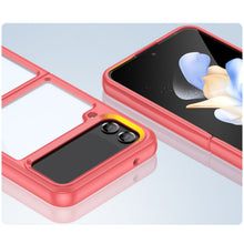 Заредете изображение във визуализатора на галерията – Outer Space Case for Samsung Galaxy Z Flip 3 cover with a flexible frame red
