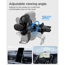 Заредете изображение във визуализатора на галерията – Spigen UTS12W ONETAP UNIVERSAL VENT CAR MOUNT WIRELESS CHARGER BLACK
