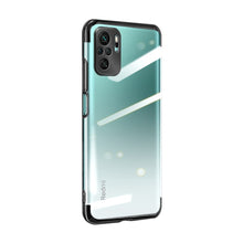 Заредете изображение във визуализатора на галерията – Clear Color Case Gel TPU Electroplating frame Cover for Xiaomi Redmi Note 10 / Redmi Note 10S black - TopMag
