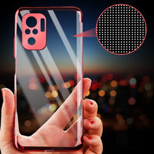 Заредете изображение във визуализатора на галерията – Clear Color Case Gel TPU Electroplating frame Cover for Xiaomi Redmi Note 10 / Redmi Note 10S blue - TopMag
