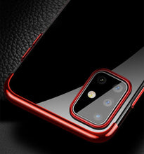 Заредете изображение във визуализатора на галерията – Clear Color Case Gel TPU Electroplating frame Cover for Samsung Galaxy A72 4G black - TopMag
