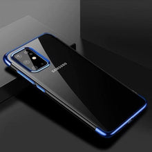 Заредете изображение във визуализатора на галерията – Clear Color Case Gel TPU Electroplating frame Cover for Samsung Galaxy A72 4G blue - TopMag
