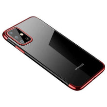 Заредете изображение във визуализатора на галерията – Clear Color Case Gel TPU Electroplating frame Cover for Samsung Galaxy A72 4G red - TopMag
