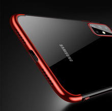 Заредете изображение във визуализатора на галерията – Clear Color Case Gel TPU Electroplating frame Cover for Samsung Galaxy A72 4G red - TopMag
