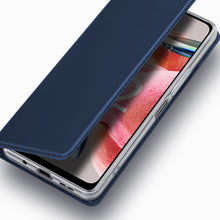 Заредете изображение във визуализатора на галерията – Dux Ducis Skin Pro Case for Xiaomi Redmi Note 12 Flip Card Wallet Stand Blue
