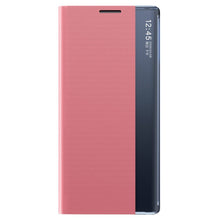 Заредете изображение във визуализатора на галерията – Sleep Case Bookcase Type Case with Smart Window for Xiaomi Redmi Note 10 / Redmi Note 10S pink - TopMag
