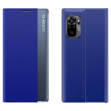 Заредете изображение във визуализатора на галерията – Sleep Case Bookcase Type Case with Smart Window for Xiaomi Redmi Note 10 Pro blue - TopMag
