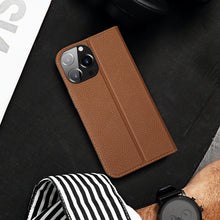 Заредете изображение във визуализатора на галерията – Dux Ducis Skin X2 case for iPhone 14 Pro Max case with magnetic flap brown
