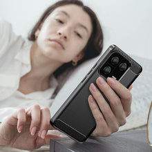 Заредете изображение във визуализатора на галерията – Carbon Case case for Xiaomi 13 Pro flexible silicone carbon cover black

