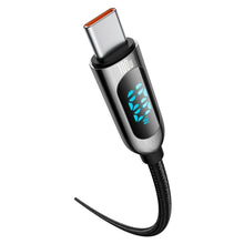 Заредете изображение във визуализатора на галерията – Baseus USB Type C - USB Type C cable 100 W (20 V / 5 A) 1 m Power Delivery with display screen power meter black (CATSK-B01) - TopMag
