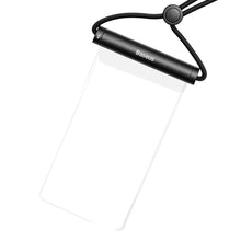 Заредете изображение във визуализатора на галерията – Baseus transparent waterproof phone case bag for swimming pool beach black (ACFSD-E01) - TopMag
