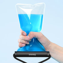 Заредете изображение във визуализатора на галерията – Baseus transparent waterproof phone case bag for swimming pool beach black (ACFSD-E01) - TopMag
