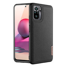 Заредете изображение във визуализатора на галерията – Dux Ducis Fino case covered with nylon material for Xiaomi Redmi Note 10 / Redmi Note 10S black - TopMag
