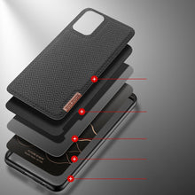 Заредете изображение във визуализатора на галерията – Dux Ducis Fino case covered with nylon material for Xiaomi Redmi Note 10 / Redmi Note 10S black - TopMag
