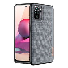 Заредете изображение във визуализатора на галерията – Dux Ducis Fino case covered with nylon material for Xiaomi Redmi Note 10 / Redmi Note 10S gray - TopMag
