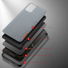 Заредете изображение във визуализатора на галерията – Dux Ducis Fino case covered with nylon material for Xiaomi Redmi Note 10 / Redmi Note 10S gray - TopMag
