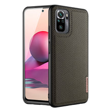 Заредете изображение във визуализатора на галерията – Dux Ducis Fino case covered with nylon material for Xiaomi Redmi Note 10 / Redmi Note 10S green - TopMag
