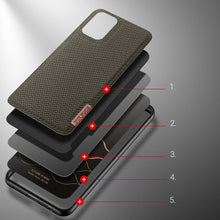 Заредете изображение във визуализатора на галерията – Dux Ducis Fino case covered with nylon material for Xiaomi Redmi Note 10 / Redmi Note 10S green - TopMag
