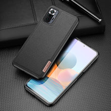 Заредете изображение във визуализатора на галерията – Dux Ducis Fino case covered with nylon material for Xiaomi Redmi Note 10 Pro black - TopMag
