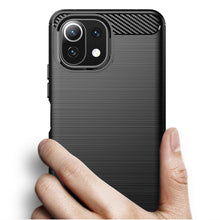 Заредете изображение във визуализатора на галерията – Carbon Case Flexible Cover Sleeve for Xiaomi Mi 11 Lite 5G black - TopMag

