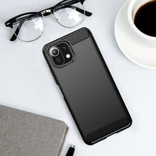 Заредете изображение във визуализатора на галерията – Carbon Case Flexible Cover Sleeve for Xiaomi Mi 11 Lite 5G black - TopMag
