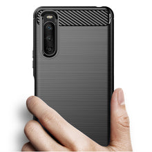 Заредете изображение във визуализатора на галерията – Carbon Case Flexible TPU cover for Sony Xperia 10 III black - TopMag
