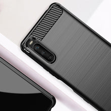 Заредете изображение във визуализатора на галерията – Carbon Case Flexible TPU cover for Sony Xperia 10 III black - TopMag
