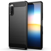 Заредете изображение във визуализатора на галерията – Carbon Case Flexible TPU cover for Sony Xperia 10 III black - TopMag
