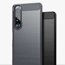 Заредете изображение във визуализатора на галерията – Carbon Case Flexible TPU cover for Sony Xperia 1 III black - TopMag
