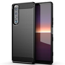 Заредете изображение във визуализатора на галерията – Carbon Case Flexible TPU cover for Sony Xperia 1 III black - TopMag
