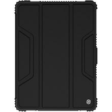 Заредете изображение във визуализатора на галерията – Nillkin Bumper Leather Case Pro Armored Smart Cover with Camera Case and Stand iPad 10.2 '' 2021 / iPad 10.2 '' 2020 / iPad 10.2 '' 2019 Black - TopMag
