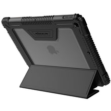 Заредете изображение във визуализатора на галерията – Nillkin Bumper Leather Case Pro Armored Smart Cover with Camera Case and Stand iPad 10.2 '' 2021 / iPad 10.2 '' 2020 / iPad 10.2 '' 2019 Black - TopMag
