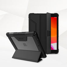 Заредете изображение във визуализатора на галерията – Nillkin Bumper Leather Case Pro Armored Smart Cover with Camera Case and Stand iPad 10.2 '' 2021 / iPad 10.2 '' 2020 / iPad 10.2 '' 2019 Black - TopMag
