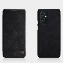Заредете изображение във визуализатора на галерията – Nillkin Qin original leather case cover for OnePlus 9 black - TopMag
