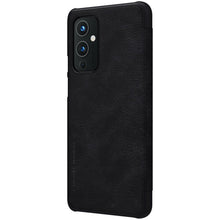 Заредете изображение във визуализатора на галерията – Nillkin Qin original leather case cover for OnePlus 9 black - TopMag
