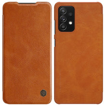 Заредете изображение във визуализатора на галерията – Nillkin Qin original leather case cover for Samsung Galaxy A72 4G brown - TopMag
