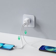 Заредете изображение във визуализатора на галерията – Ugreen charger 2x USB Type C 40W Power Delivery white (10343) - TopMag
