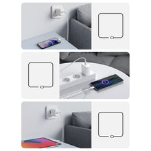 Заредете изображение във визуализатора на галерията – Ugreen charger 2x USB Type C 40W Power Delivery white (10343) - TopMag
