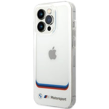 Заредете изображение във визуализатора на галерията – Case BMW BMHCP14X22HMCH iPhone 14 Pro Max 6.7" white/white Transparent Center
