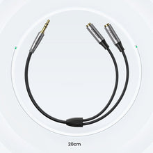 Заредете изображение във визуализатора на галерията – Ugreen aUX 3.5mm mini jack extension cable 0.2m black (AV191 50253) - TopMag
