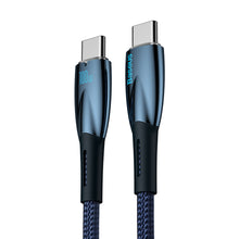 Заредете изображение във визуализатора на галерията – Baseus Glimmer Series cable with fast charging USB-C 480Mb/s PD 100W 2m blue
