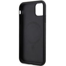 Заредете изображение във визуализатора на галерията – Original Case GUESS hardcase GCube Stripes MagSafe GUHMN61HGCFSEK for Iphone 11/ Xr black

