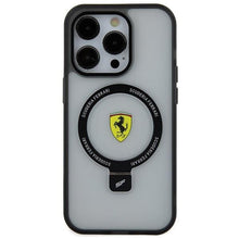 Заредете изображение във визуализатора на галерията – Ferrari FEHMP15XUSCAH iPhone 15 Pro Max 6.7" transparent hardcase Ring Stand 2023 Collection MagSafe
