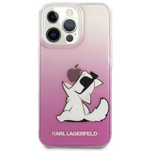 Заредете изображение във визуализатора на галерията – Original faceplate case karl lagerfeld klhcp14xcfnrcpi for iphone 14 pro max (choupette eat / pink)
