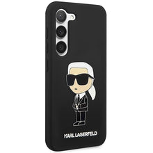 Заредете изображение във визуализатора на галерията – Karl Lagerfeld KLHCS23MSNIKBCK S23+ S916 hardcase black/black Silicone Ikonik
