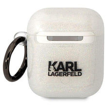 Заредете изображение във визуализатора на галерията – Karl Lagerfeld KLA2HNKCTGT Airpods 1/2 cover transparent Gliter Karl&amp;Choupette
