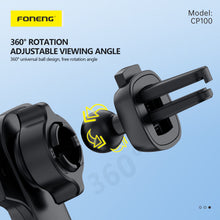 Заредете изображение във визуализатора на галерията – Foneng Car holder CP100 gravity to air vent black

