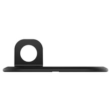 Заредете изображение във визуализатора на галерията – SPIGEN MAGFIT DUO APPLE MAGSAFE &amp; APPLE WATCH CHARGER STAND BLACK - TopMag
