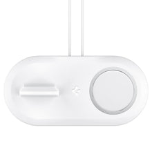 Заредете изображение във визуализатора на галерията – SPIGEN MAGFIT DUO APPLE MAGSAFE &amp; APPLE WATCH CHARGER STAND WHITE - TopMag
