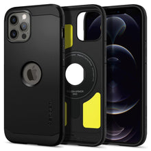 Заредете изображение във визуализатора на галерията – SPIGEN TOUGH ARMOR MAG MAGSAFE IPHONE 12 PRO MAX BLACK - TopMag
